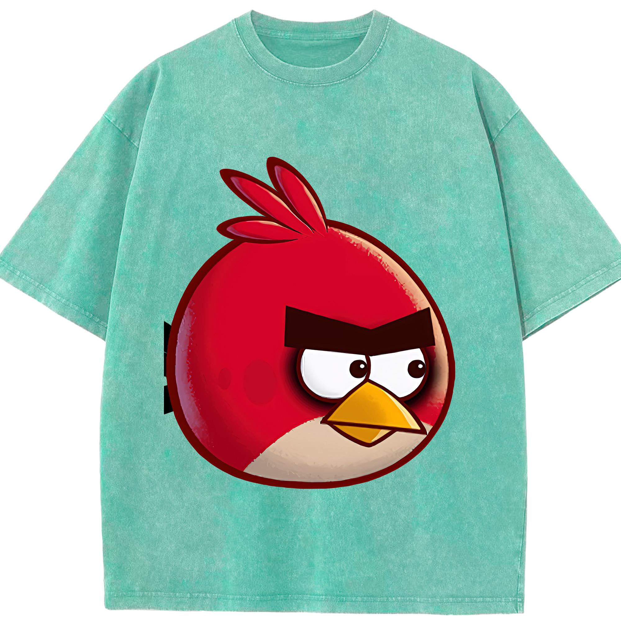 （画像用） Angry Birds アングリーバード 綿100% ヴィンテージ風 半袖Tシャツ（フロントプリント）